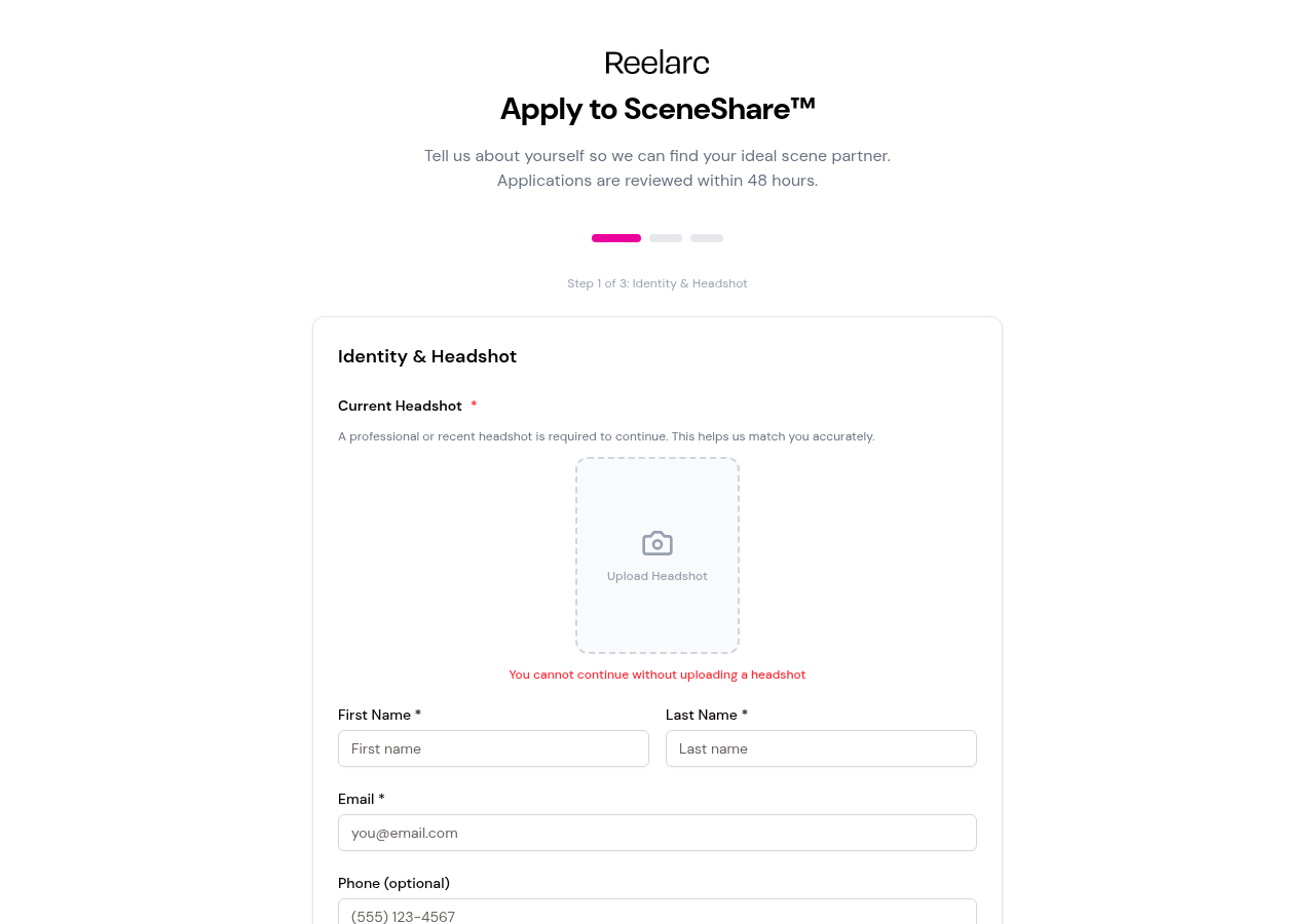 SceneShare Apply & Get Approved